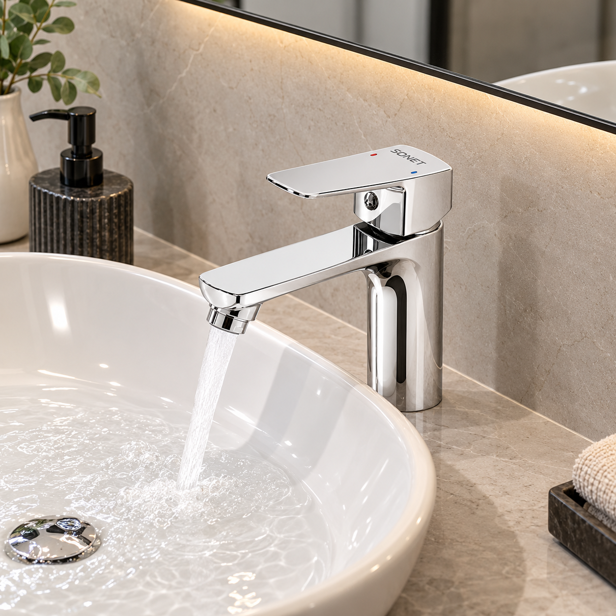 Sonet AURA-110525, single lever basin mixer (view 2)